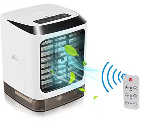 Ventilatore da tavolo Condizionatore d'aria con telecomando Condizionatore d'aria USB Tre modalità di marcia Ventilatore di raffreddamento ad acqua Mini ventilatore d'aria domestico Estate, 3 velocit