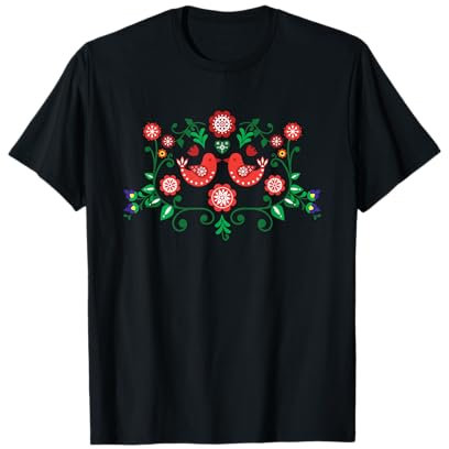 Polnisches traditionelles Volksmuster, östliche Folklore T-Shirt