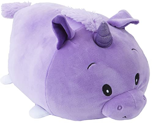 VFM - Oh So Soft - Large Roly Poly Unicorn. 40cm Lilac Cute Unicorn Plushies Soft Toys Gift.