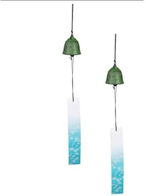 2 Stück Glas Japanischer Windspiel, Handgemachte Hängende Windglocke Japanische Windglocken Outdoor Indoor Windglocken Handgemachte Anhänger Für Geburtstagsgeschenk Und Wohnkultur