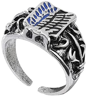 XJruixi Enamel Ring For Fans Adjustable Fashion Ring Vintage Punk Cosplay Jewelry Cool Fans Souvenir Gift