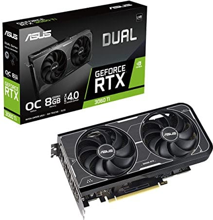 ASUS Dual GeForce RTX 3060 Ti 8GB GDDR6X (NVIDIA Ampere, 8GB GDDR6X Speicher, PCIe 4.0, 1x HDMI 2.1, 3x DisplayPort 1.4a, DUAL-RTX3060TI-8GD6X)