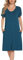 Lovasy Chemise de Nuit Coton Femme Manches Courtes Robe de Nuit Légère Col Rond avec Bouton Maternité pour Femme Allaitement Grande Taille Vêtement de Nuit Douce avec Poches,Bleu,M