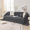 VanderHOME Verdickter Sofabezug, 1/2/3/4 Sitzer gemischter Hanf Sofabezug, L-Shape Sofabezug, Rutschfester Sofabezug, geeignet für Haustiere und Kinder 180 * 230cm-Dunkelgrau