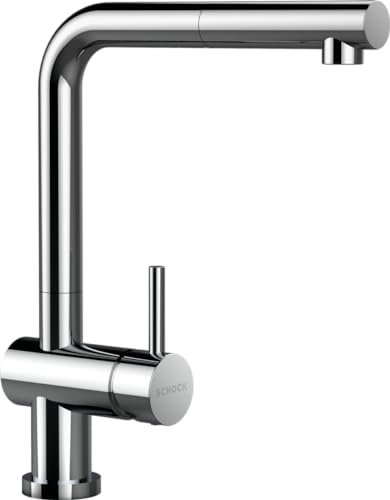 Schock Küchenarmatur EPOS W - Hochdruck Vorfensterarmatur mit ausziehbarem Auslauf und Standard Norm-Anschlüssen