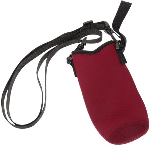 Hoement Porte-Bouteille Eau Isotherme Portable avec Bandoulière Réglable Housse Pratique pour Gourde Randonnée Transport Léger pour Extérieur Et Voyage