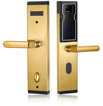 Stainless Steel Smart Keyless Keypad Combination Lock Digital Password Fingerprint Door Lock (Color : D) (E)