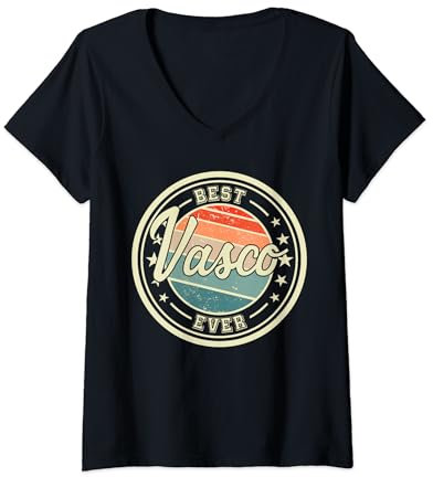 Donna Il miglior Vasco Dire sempre divertente il nome Vasco Maglietta con Collo a V