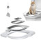Upgraded Cat Toilet Training Kit,Universal Toilet Training Systems,Reusable Trainer for Pet Cleaning with 1 Replaceable Cat Feather Toy (Gray)