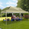 Caroma Pavillon 3x6m mit 6 Seitenteilen Partyzelt Pop Up Camping Pavillon Gartenzelt Gartenpavillon für Garten, Party, Festival, Hochzeit, UV-Schutz, khaki