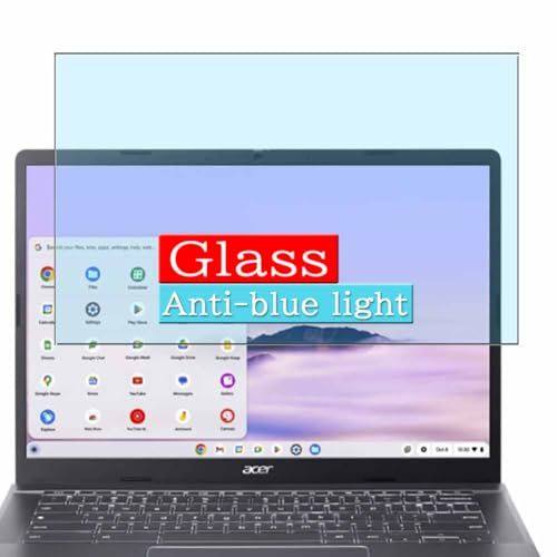 VacFun Anti Lumière Bleue Protection d'écran en Verre Trempé, compatible avec Acer Chromebook Plus 514 CB514-3H CB514-3HT 14 Laptop Monitor Visible Area Screen Protector