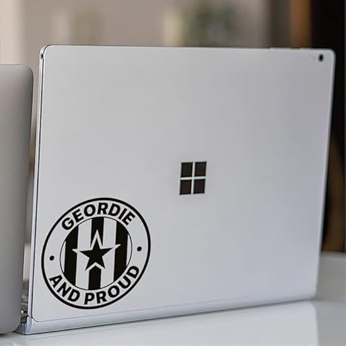 Generisch Geordie and Proud Self-Adhesive Vinyl Sticker Decal Window Laptop Star Newcastle Two 9.2cm Stickers (Black)