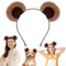 Tyqour Bär Ohren Haarreif Bärenohren Haarreifen Bären Ohren Stirnband Haarband Eichhörnchen Ostern Party Kopfbedeckung Bequeme Haarreifen Zubehör für Erwachsene Dekoration Cosplay Party