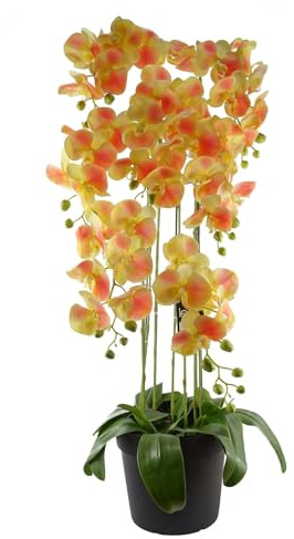 Botanik Realistische künstliche Orchideenpflanzen, vollständig getopft