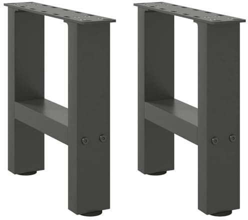 vidaXL Couchtischbeine Anthrazit 2 Stk. 40x(30-31) cm Stahl