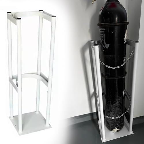 Porte-Bouteilles D'OxygèNe Étagère de Rangement pour Bouteilles de Gaz Blanche Robuste, Support de Stockage D'oxygène Montable au Sol, Grand Support de Bouteille de CO2 Durable pour les Hôpitaux(27-35