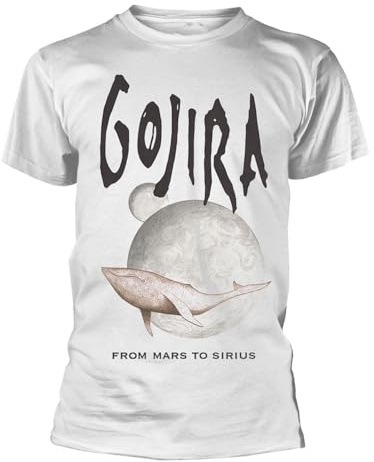 Plastic Head Gojira Whale from Mars Band Logo T Shirt L White