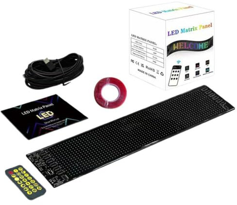 APP LED-Bildschirm für Auto, LKW, Windschutzscheibe, blinkende Matrixaugen, kühles Panel-Zubehör, Pixel