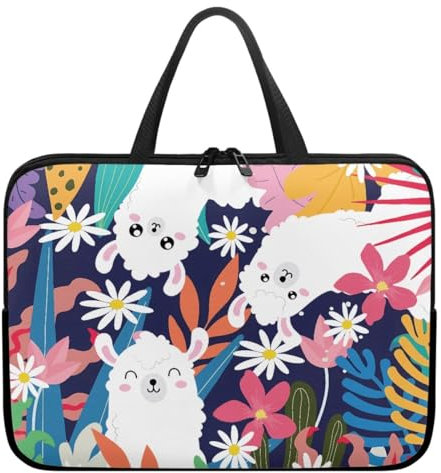 Hiseng 3D Alpaka Laptop-Taschen Laptoptasche 10-17 Zoll Laptop-Tasche Laptop Tasche Business Büro Arbeit Computertasche, Schlanke Notebook Tasche für Herren & Frauen (12,Farbig)