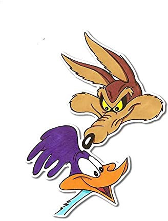 13cmx12cm per Wile E Coyote e The Road Runner Car Truck Decal Bumper