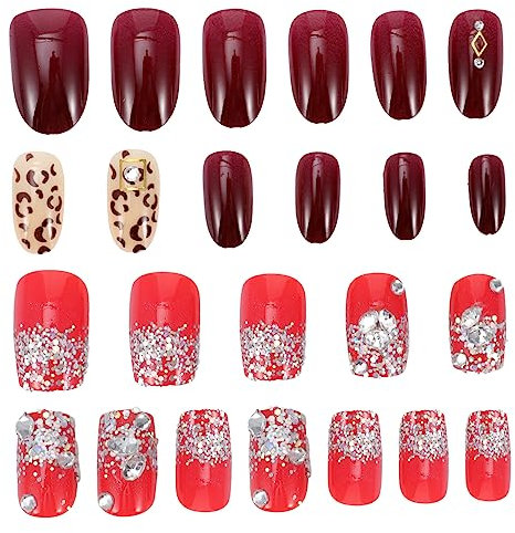 CANIGHT 48 Faux De Noël Avec Couverture Complète Pour Manucure Et Nail Art