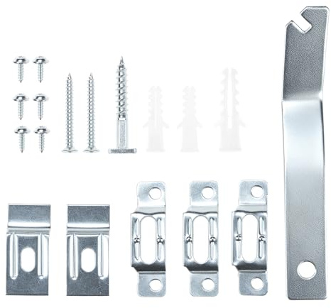 QWORK Rahmenschloss Sicherheits-Aufhängeset mit T-Kopf-Schrauben, 25 Stück, Diebstahlschutz für Kunstdisplays in Galerien, Museen
