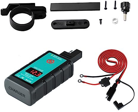 WEKADRIN Motorcycle Smart Charger Sae Phone Charger Adapter Single Usb Cable for Scooter Voltage Gauge Switch