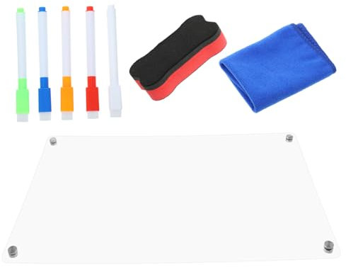 SHINEOFI 1 Satz Bretter Kühlschrank Whiteboard kühlschrankorginizer kühlschranl organisator Klares, trocken abwischbares Brett für die Wand Trockenlöschtafel für die Wand Magnet Transparent