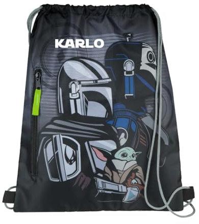 Turnbeutel Star Wars Kinder, Personalisiert mit Name, Sportbeutel Junge Darth Vader, Schuhbeutel zum Zuziehen