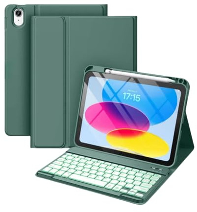 Custodia con tastiera per iPad Pro 9,7 2016 (A1673/A1674/A1675), Air 2 2014 (A1566/A1567) Custodia con supporto e porta matite superiore/tastiera magnetica rimovibile