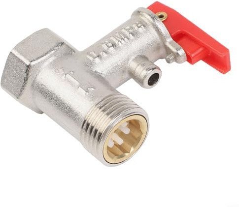 Desiumite Brass Safety Pressure Relief Valve 1/2 Inch DN15 Adjustable Threaded Boiler Fitting, Overpressure Protection, One-Way Flow Control, Leak Prevention, Max 100°C