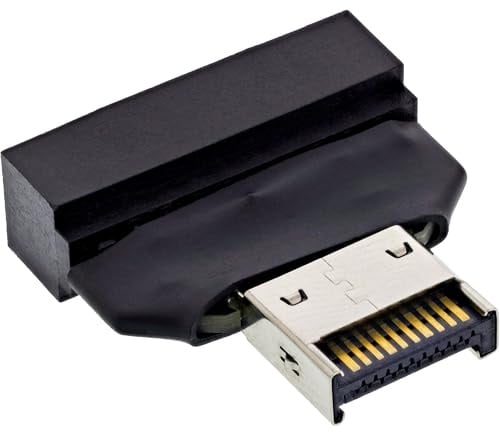 InLine USB 3.2 Typ-E Key-A Adapter zu USB 3.0 Header intern, 10 Gb/s, Mainboard Erweiterung für interne USB-Verbindungen, 33446T