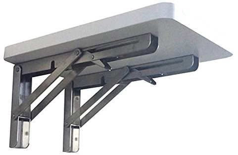 Faltbarer Wandtisch, weiß, 40 cm, 50 cm, 60 cm, 70 cm, 80 cm, kompakter Arbeitsplatz, Küche, Esstisch, platzsparend, Klapptisch, Holzstütze