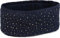styleBREAKER Damen Stirnband mit Strasssteinen und weichem Fleece-Innenfutter, Feinstrick Haarband, warmes Headband 04026003, Farbe:Dunkelblau