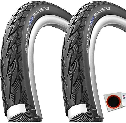 Schwalbe 2X DeltaCruiser Plus PG E25 Draht Reflex 24x1 3/8 37-540mm +Flicken