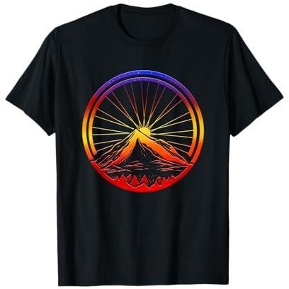 Fahrrad Tour Radsport Geschenk für Radfahrer Sonnenuntergang T-Shirt