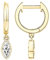 PAVOI 14K Yellow Gold Plated S925 Sterling Silver Post Drop/Dangle Huggie Earrings for Women | Dainty Marquise Earrings