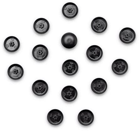 100 Abdeckkappen für Torx-Schrauben - Torx Schraubenabdeckung aus Kunststoff in verschiedenen Größen (TX 20, Schwarz)