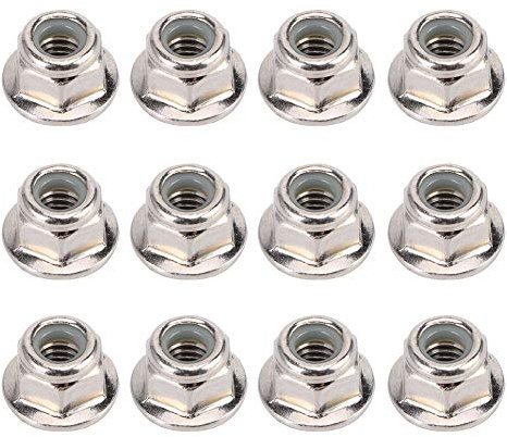 Drfeify 12 Pezzi 4 mm Dado di bloccaggio Ruota Antiscivolo Pezzi di Ricambio Adatti per Axial SCX10 1/10 RC automodello(Argento)