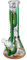Black Leaf Kolbenbong Kaktus handbemalt | Ice Bong mit Diffusorschlitzadapter | Wasserpfeife 18,8 Schliff | 14er Kopf mit Kickloch & Stopfen | Höhe 32cm | Ø 51 mm