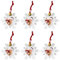 VALICLUD 6 Stücke Fotorahmen Christbaumschmuck Bilderrahmen Anhänger Schneeflocken Foto Tannenbaum Kugeln Baumschmuck Baumbehang Weihnachtsdeko Xmas Party Familie Andenken Geschenk