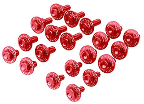 ZETA Racing Schrauben Kit Bolt Kit rot CRF250R 18-21 CRF450R 17-20 eloxiert