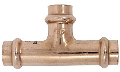 Pressfitting T-Stück 28 mm aus Kupfer - Muffe Pressanschluss Kupferfittings Rotguss