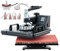 CREWORKS 8 en 1 Prensa de Calor 30X38CM con Pantalla LED Máquina de Sublimación Giratoria 360° Prensa Térmica para DIY Camisetas, Bolsas y Sombreros (30x38cm 8 en 1)