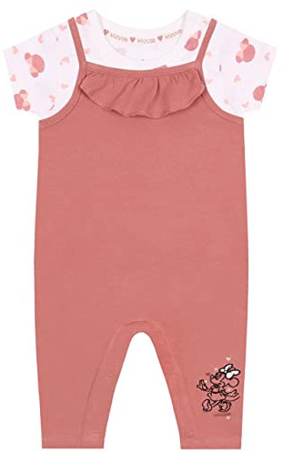 Pinkes Baby-Set mit Rüsche Minnie Maus Disney 3-6 Monate
