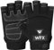 WFX Robuste Fingerlose Performance-Handschuhe, Schutz-Arbeitshandschuhe, gepolsterte Handfläche, Halbfinger (Schwarz, M)