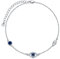 Flpruy Evil Eye Fußkettchen 925er Sterling Silber, Böser Auge Fußkettchen Damen Devil's Eye Fatima Hand Fußkettchen, Geschenk für Weihnachten Valentinstag