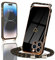 Micoden for iPhone 14 Pro Case with Strap Crossbody Lanyard Cord Neck Cute Heart for Girls Women Holder with Necklace Silicone Shockproof Cover for iPhone 14 Pro Black