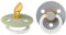 BIBS Colour Anatomical Glow Schnuller 2er-Pack, BPA-frei. Leuchtet im Dunkeln, Kiefergerechte Form. Naturkautschuk/Latex, Hergestellt in Dänemark. Größe 1 (0-6 Monate), Sage Glow/Cloud Glow