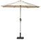 Royalcraft LED Crank and Tilt Parasol - 2.7m Ivory
